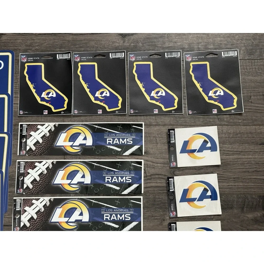 Los Angeles LA Rams Reserved Parking Sign NFL Man Cave Garage Decor Bundle Lot‎